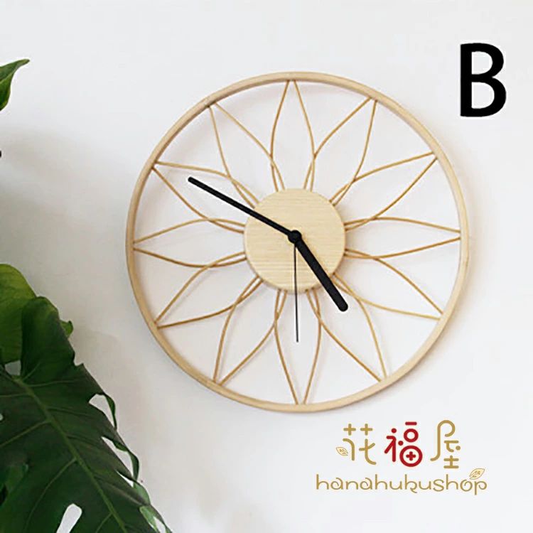 ガーリー ダリア 壁掛け時計 ナチュラル 掛け時計 お洒落 寝室 木目 インターフォルム ダイニング 木製 北欧 デザイン ナチュラル かわいい 花 おしゃれ 大きい 一人暮らし リビング 花 ウォールクロック ギフト フェミニン 3