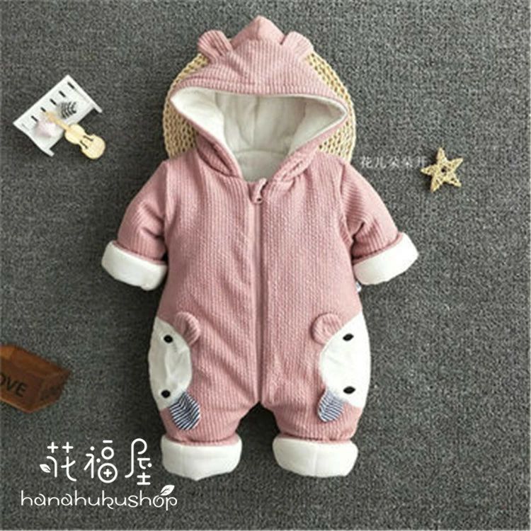 ベビーギフト ロンパース 幼児 ベビー用品 子供用 秋冬 ルームウェア 帽子付き アウター 長袖 カバーオール 防寒 新生児〜3歳くらい パジャマ 冬用 コート スリープウェア 女の子 2