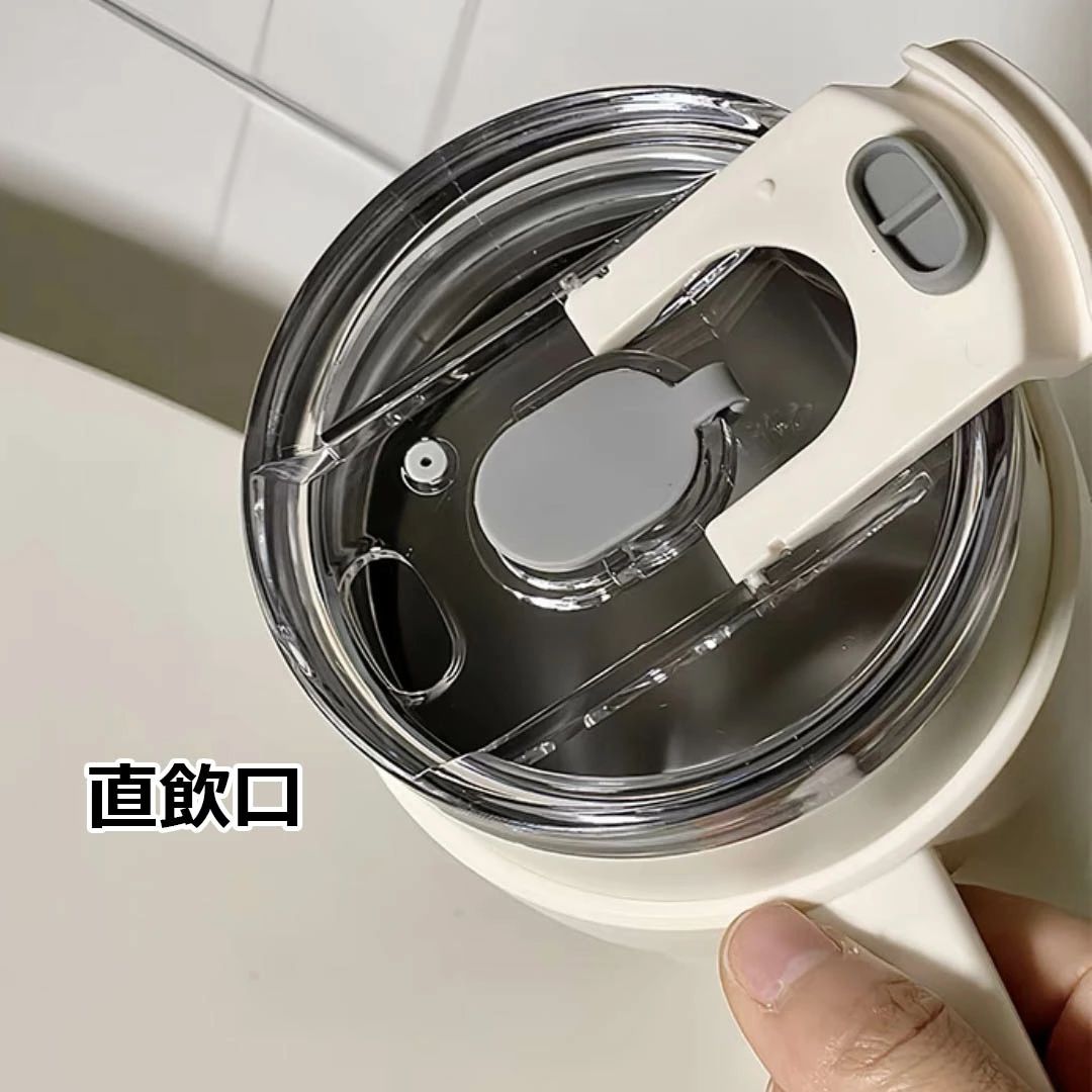 水筒 ボトル アウトドア かわいい 保温 ボトル マグ 2way 蓋付き お花見 おしゃれ 取っ手付き ハンドル..