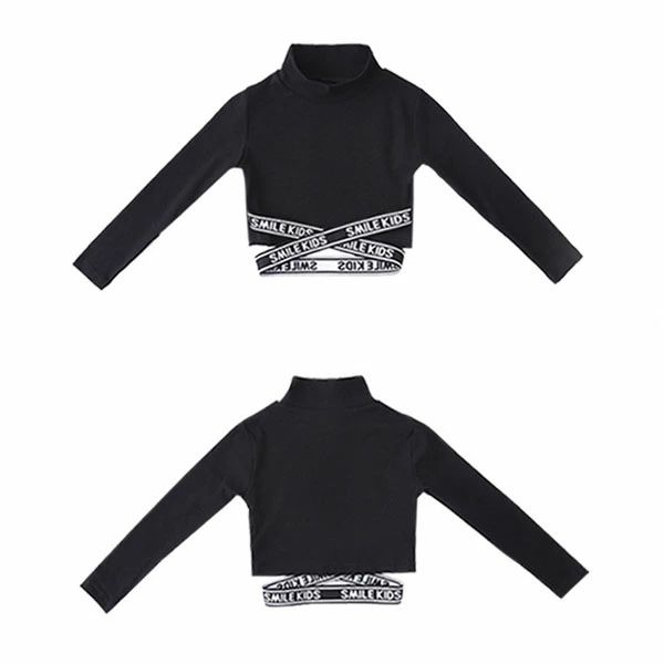 団体服 110/120/130/140/150/160/170/180cm キャットウォーク ダンス衣装 ダンスウェア Tシャツ 体操服 ダンス ジャズダンス ヒップホップ 学園祭 原宿系 舞台 女の子 体育祭 衣装 文化祭 セクシー ダンス ブラック 応援団 jazz