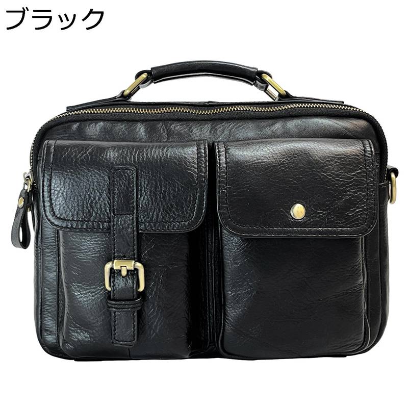 乐天商城 - 本革 ミーティングバッグ 肩掛け ブリーフケース ショルダーバッグ 撥水 紳士 メンズバック 自立 ビジネスマン 牛革 マルチポケット 大容量 ビジネスバッグ 教師 通勤 斜めがけ カジュアル