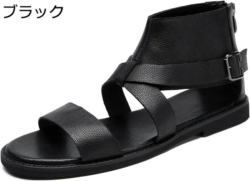 グラディエーターサンダル メンズ おしゃれ ビーチサンダル ストラップ 本革サンダル 防滑 アウトドア..