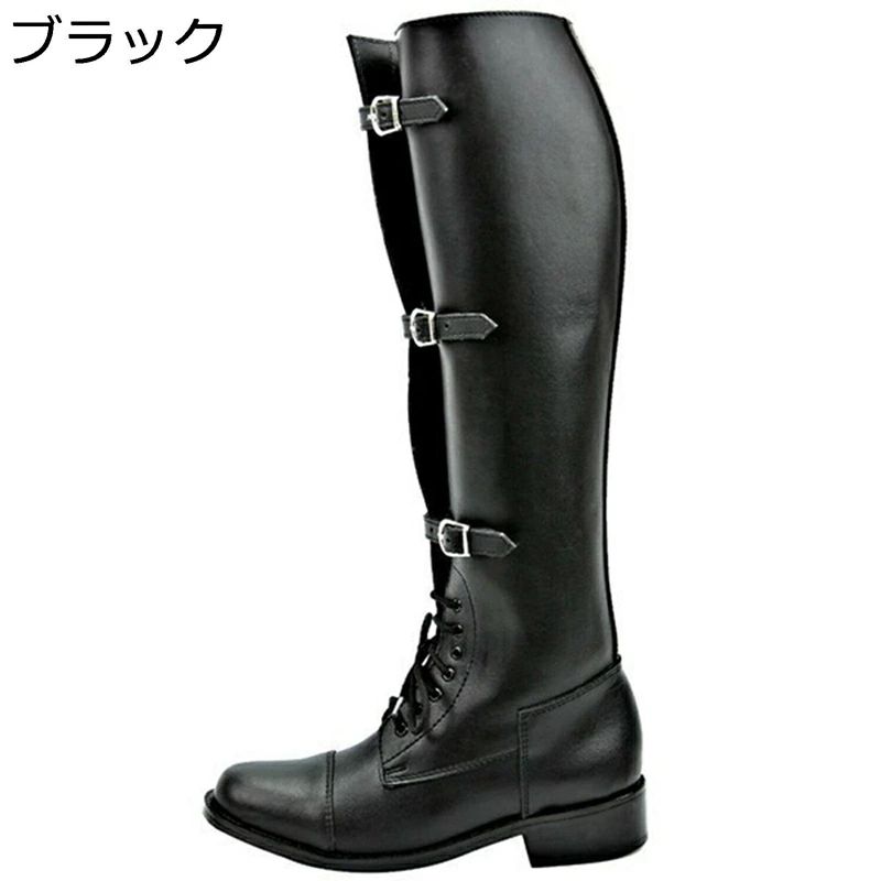 ヴィジュアル系 オートバイ靴 柔らかい バックル ロングブーツ メンズ 防臭 バイク用 防滑 ライディング 防水性 乗馬 旧車 ベーシック おしゃれ 足細 耐久性 ジョッキーブーツ ライダース靴