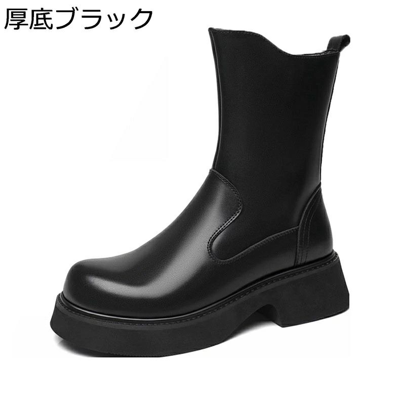 ノンスリップ 暖かい 耐磨耗性 オートバイ 袴用 牛革 おしゃれ ソフト 高筒 ミドルブーツ メンズ 通気性 ホスト 足細 厚底ブーツ クラシック 歩きやすい 仮装 かっこいい パーティ 防水性 大人