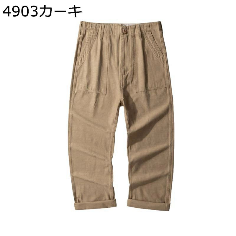 ゆったり 作業着 ワークパンツ アメカジ デイリーユース メンズ マルチポケット 綿100 登山 レジャー ロング 柔らかい 無地 大きいサイズ キャンプ 機能性 ミリタリー カーゴパンツ