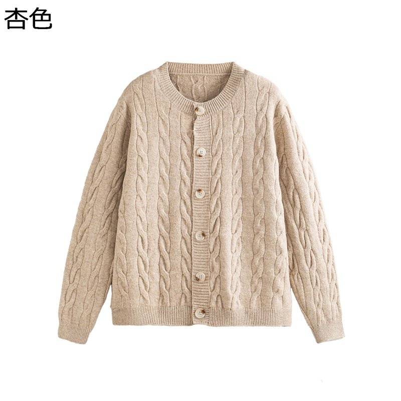 韓国ファッション コート 抗菌防臭 ベーシック 長袖 アウター 着回し 着心地のいい 暖かい 秋冬 セーター 開襟 ビッグシルエット カジュアル ケーブル編み ...