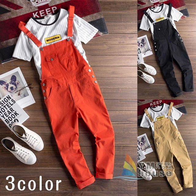 オールインワン メンズ 作業服 作業着 大きいサイズ つなぎ オーバーオール オーバーオール メンズ ロ..