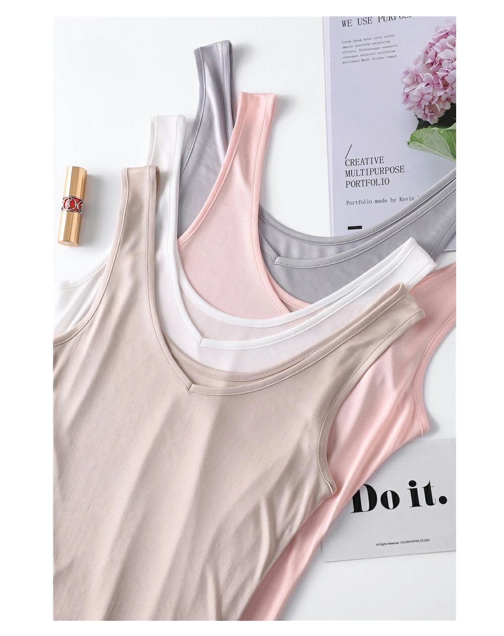 保湿インナーワンピース キャミワンピース シンプル スリップ インナー キャミソール Vネック ペチコート 絹 【送料無料】シルク 2