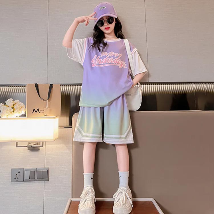 セットアップ 吸汗 練習着 団体服 演出服 半袖 子供服 ハーフパンツ スポーツウエ...