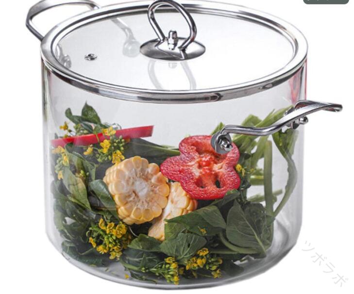 家庭用調理鍋 直火OK 深型 両手鍋 5.5L ガラス鍋 4.5L 3.5L 卓上鍋 煮込み鍋対応 耐熱ガラス製 蓋付き 2.5L ガラス製 ガス火対応 スープ鍋 ガラス蓋付き 使える鍋