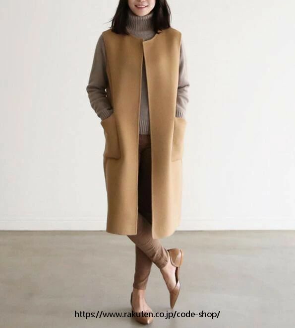 「高品質」ロングベスト レディスベスト 無地ベスト フォーマル ビジネス アウター 上着 厚手 通勤OL 大きいサイズ 冬秋 上品 S/M/L/XL/2XL/3XL/4XL 3色選択可！ゆったり OL 通勤 ママ 30代40代50代