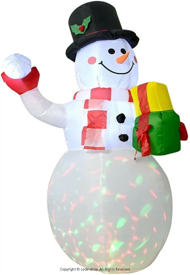 クリスマス 光る 雪だるま　サンタクロースLED付き 膨張式 クリスマス飾り ハロウィーン クリスマス装..