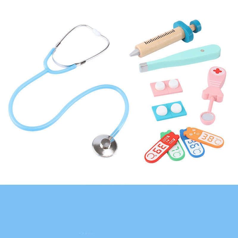 お医者さんごっこ おもちゃ おままごと 5点セット お医者さんセット 木製 知育玩具 社会性 言語力 想像力育ち 男の子 女の子 木のおもちゃ 工具 あそびセット 2才以上 聴診器 注射器 薬 入園祝い クリスマス プレゼント