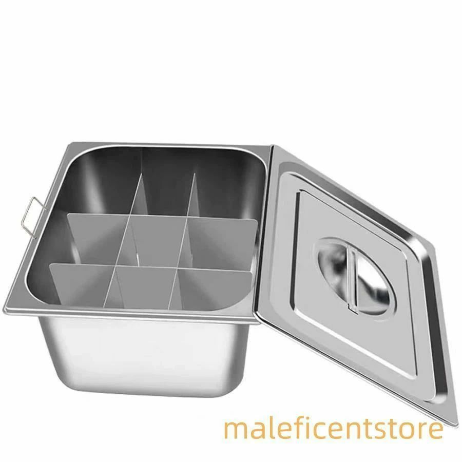 IH対応 角 仕切り鍋 業務用 家庭用 両手鍋 ステンレス鋼 中華火鍋 卓上鍋 直火対応 蓋/仕切り付 関東煮..