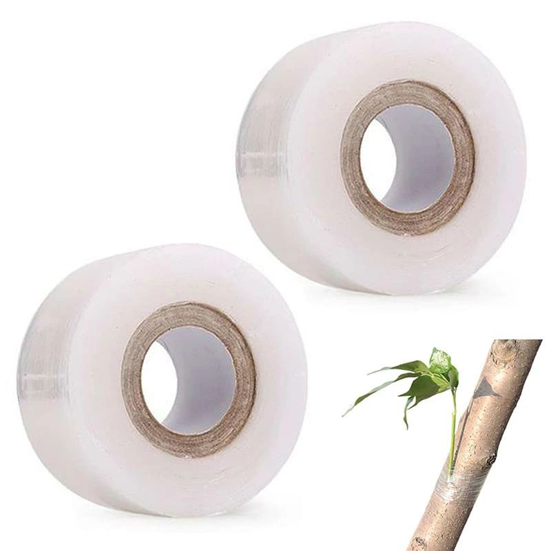 2個セット 3CM*200M 園芸用 接木テープ 自己粘着式 PE フィルム 防水性・柔軟性 伸縮性 多機能 播種 挿..