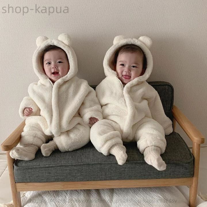 赤ちゃん k1 ロンパース ふわふわ 子供服 【送料無料】クマちゃん キッズ服 キッズ