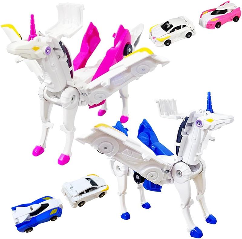 変形ロボット 子供 プレゼント 車 2ピース子供用変身カーロボット 誕生日 合体 おもちゃ