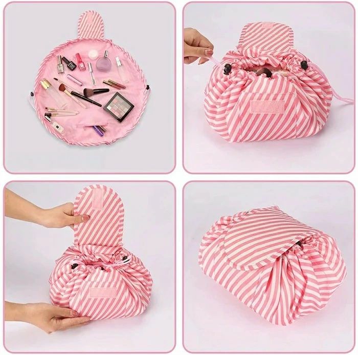 ひも抜きポーチトランペット携帯出張女旅大容量収納バッグ