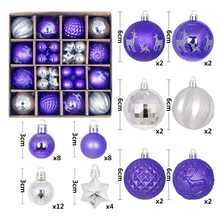飾り付け クリスマスツリー 白 赤 銀 大容量 北欧 レッド ピンク プレゼント 装飾 金 6cm 44個入 3cm かわいい クリスマス オーナメントセット おしゃれ 青 豪華 オーナメント ボール 飾り ゴールド ツリーを豪華に