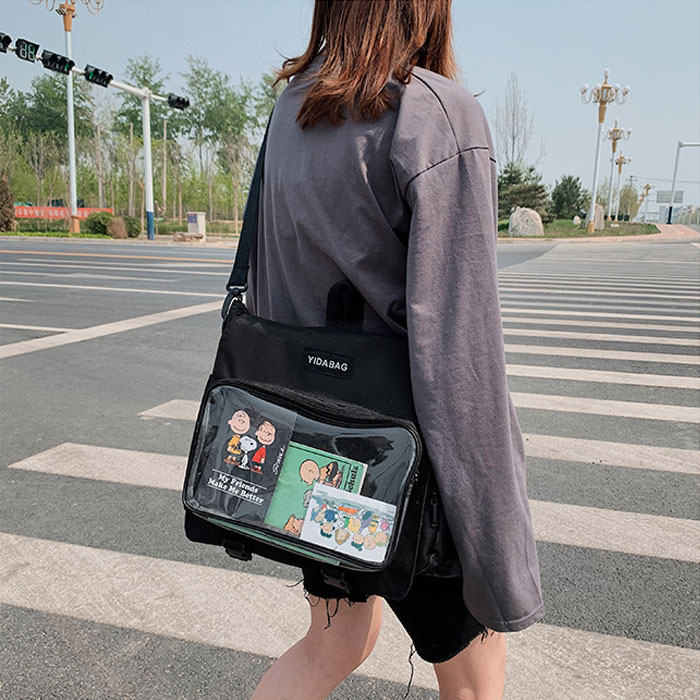 透明 痛リュック バッグ 痛バ 大容量通学 通勤 トート トートバッグ トート クリアバッグ ビニール トートバッグ ショルダーバッグ 痛バ 透明 スクール 痛バッグ 見せバッグ A4 旅行 スモール 斜めがけ ショルダー