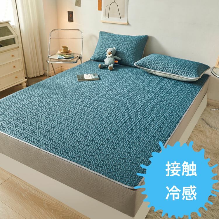 Bed Sheets - キング シングル ワイドダブル ボックスシーツ 枕カバー 90×200 クイーン セミダブル ナノシルク ダブル ベッドシーツ 3点セット 200×220 接触冷感 150×200 180×200 夏用 かわいい ボックスシーツ 120×200 天然 ラテックス