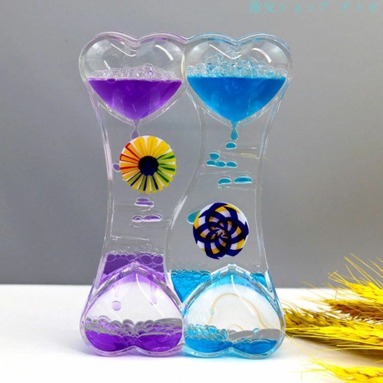 書斎 卓上 カラフル 室内装飾品 油滴 読書 オイルタイマー 水族館 おしゃれ 癒し おもちゃ キット リビング スパイラル型 砂時計 オフィス 立体感 時間管理 雑貨 装飾品 オイル時計 置物 3点セット！タイマー 贈り物 3点セット！タイマー