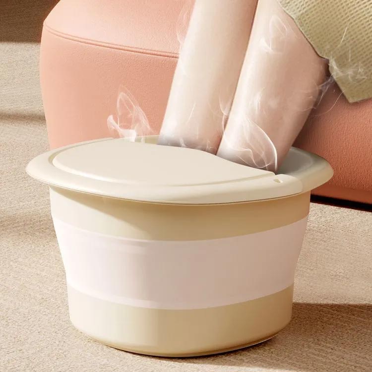 温熱 折り畳み 改善 フットケア 足湯 足浴器 足湯器 バケツ 突起 ボ 角質除去 フットバス むくみ 足湯バケツ 対策 足浴 足用 折りたたみ