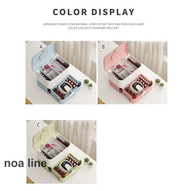 出張専用 箱式 ネイルサロン ネイル用品収納 ネイル用品整理 天板開け メイクボッ...