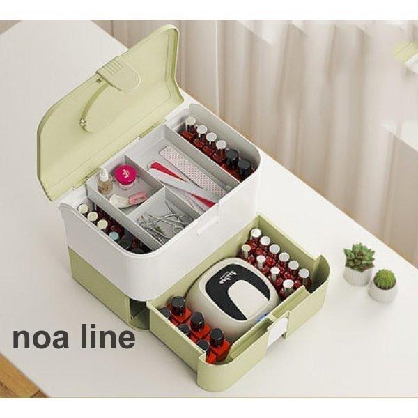 出張専用 箱式 ネイルサロン ネイル用品収納 ネイル用品整理 天板開け メイクボッ...