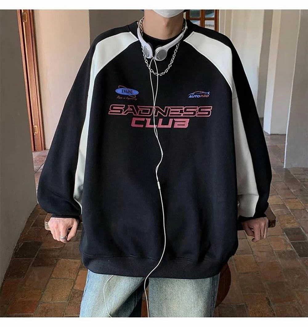 服 メンズ シャツ 服 アメリカン ハイエンド 紳士服 大きいサイズ 大人 オシャレ バイク ファッション ジャケット スウェット ストリート 秋ラウンドネック シンプル かっこいい 秋冬