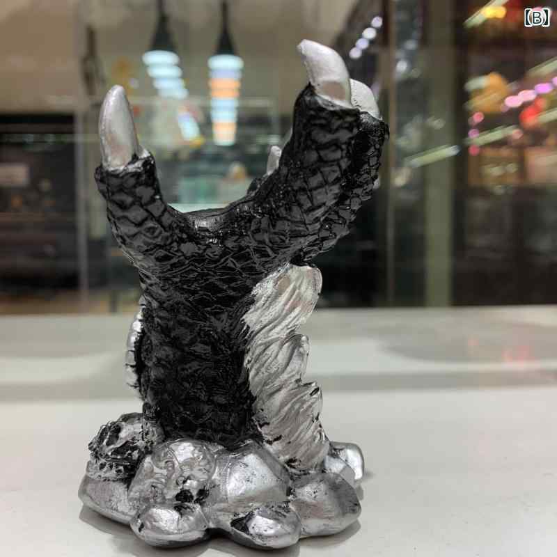 浄化 飾り クリスタルボール 黒 占い 風水グッズ 装飾 ゴールド スタンド 紫 水晶玉 樹脂 台座 開運 工芸品 オブジェ インテリア ドラゴン 3