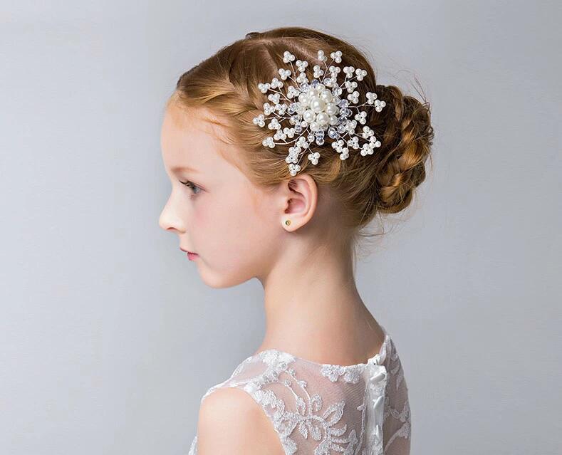 女の子 花嫁 七五三 アクセサリー フォーマル ガールズ 卒業式 ヘア飾り ヘアアクセサリー 発表会 パール付き 子供 櫛 くし 結婚式 ピアノ 発表会 子供ヘッドドレス 子供ドレス 卒園式 ヘアクリップ 髪飾り 成人式 キッズ 入学式 かんざし コーム 3