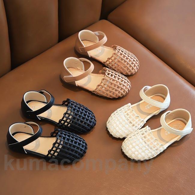 女の子 前詰まり 夏 おしゃれ フラット底 夏サンダル 女児 キッズサンダル ストラップサンダル サンダル ジュニアシューズ 子供 靴 滑り止め