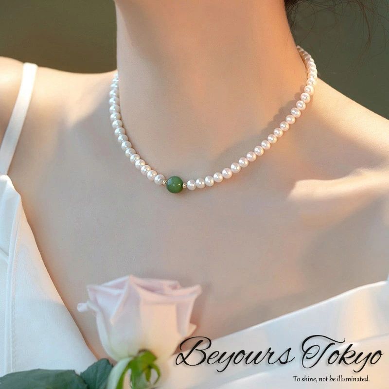 Cubic Zirconia - パール シンプル フォーマル 5mm K18 上品 大人 18金 ショート 小粒 ネックレス パーティー 結婚式 レディース パールネックレス