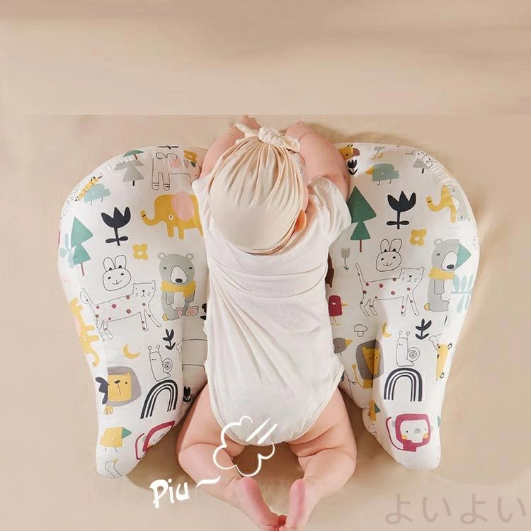 まくら 枕 授乳クッション 新生児 ベビー 30° ベビー枕 吐き戻し防止 両面 赤ちゃん リバーシブル仕様 背中スイッチ 寝かしつけ 2