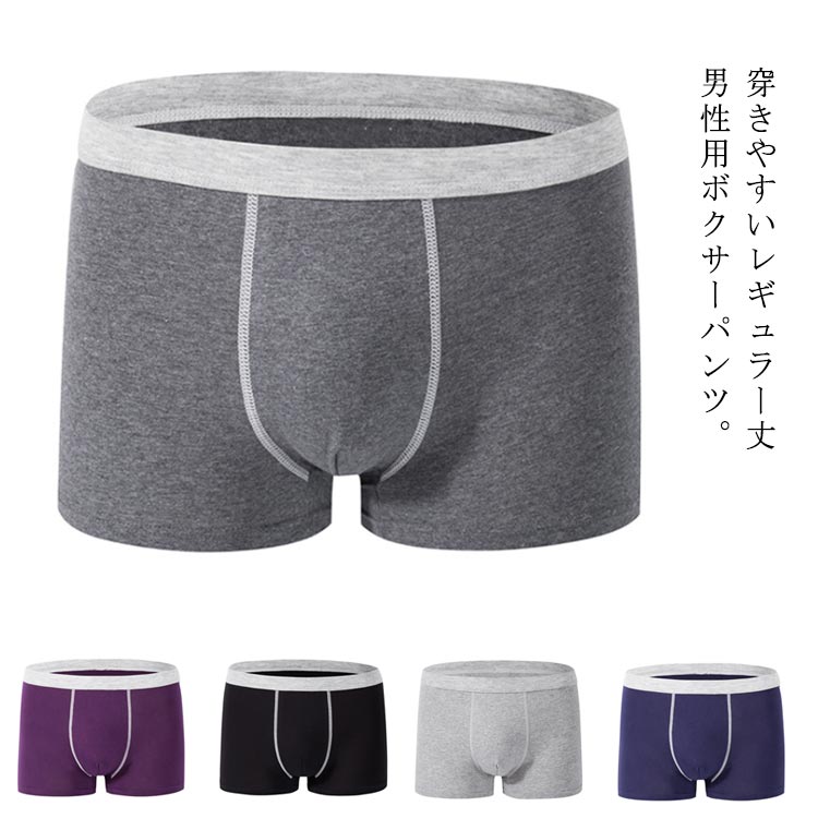 Rakuten - ローライズ 無地 ギフト ボクサーパンツ 下着 ショーツ ボクサー アンダーウエア メンズ パンツ ボクサーブリーフ コットンショーツ インナー パンツ 男性下着 スタイリッシュ 父の日