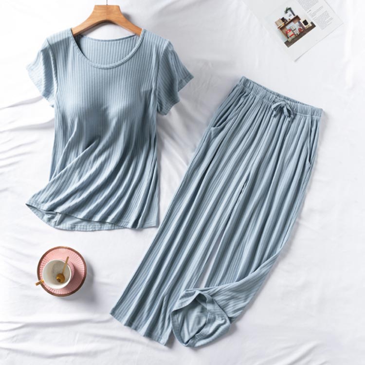 レディース tシャツ スウェット ルームウェア カップ付き セットアップ 2点セット ...