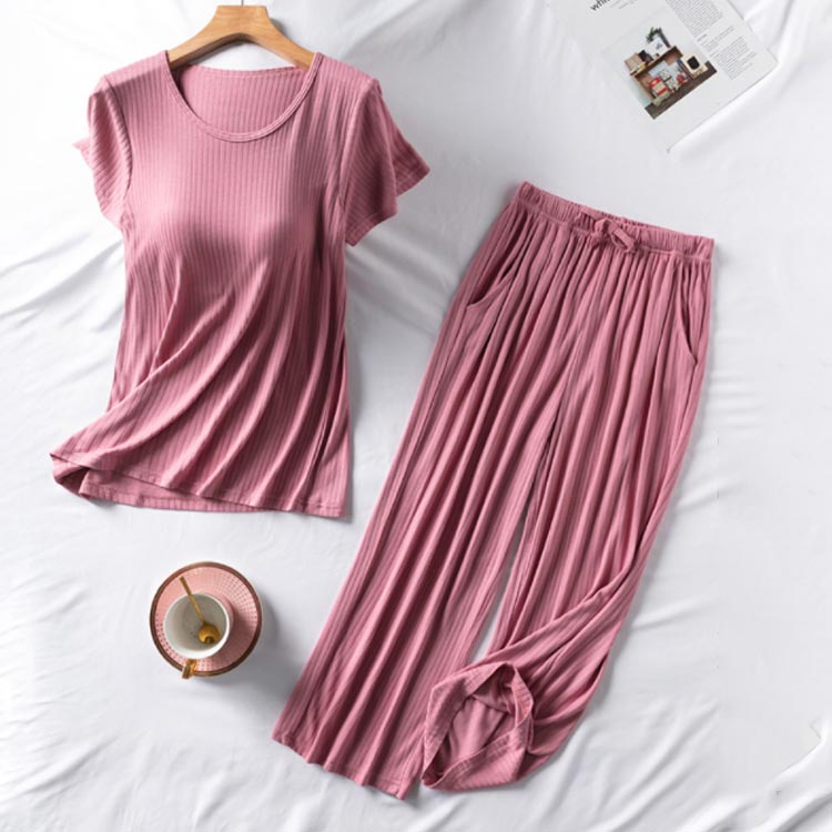 レディース tシャツ スウェット ルームウェア カップ付き セットアップ 2点セット ...