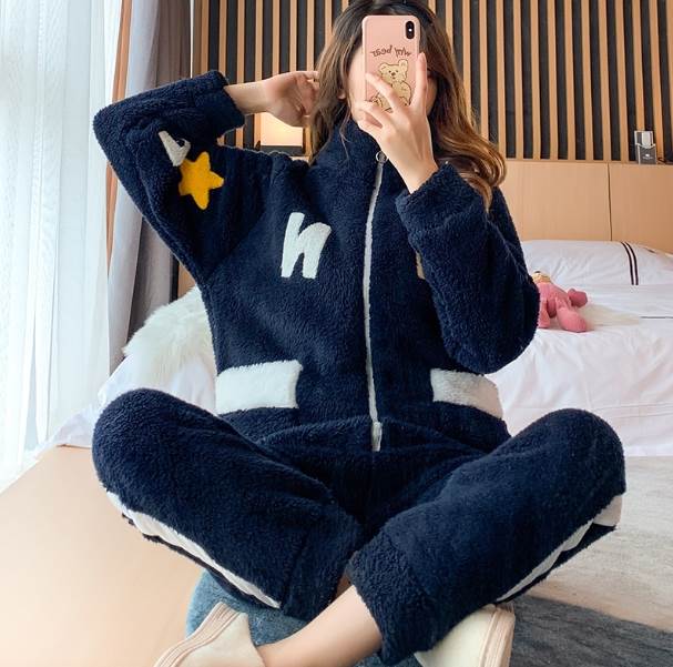 デ 長袖 セット セットアップ ナイトウェア ルームウェア 部屋着