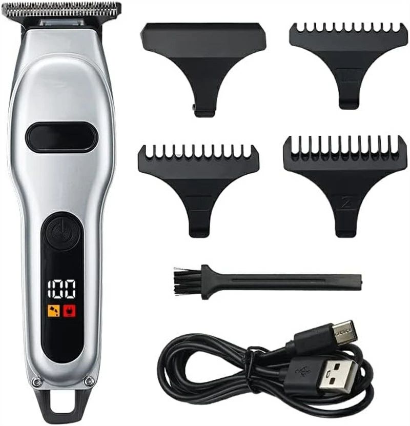 【三年保証】「スーパーセール期間中　10倍ポイントGET」電動 バリカン 0.1mm メンズ 散髪 精密彫刻 ミニサイズ ヘアトリマー 刃水洗可 コードレス ヘアーカッター T字カミソリ USB充電式 家庭用