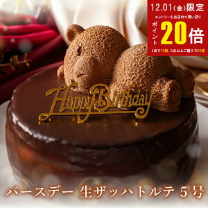 誕生日ケーキ バースデーケーキ 送料無料 ザッハトルテ 5号 かわいい クマ くま ケーキ チョコレート ケーキ スペシャルなチョコレートケーキ スイーツ ギフト パーティー チョコケーキ 大人 子供 記念日 クリスマス お祝い 内祝い お礼 お返し 人気 お取り寄せ【冷凍配送】