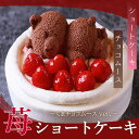 苺ショートケーキ 送料無料 4号 12cm ( 2人 〜4人) 5号 15cm ( 4人 〜6人) ショートケーキ イチゴ ケーキ 苺 いちご くま ケーキ フ...