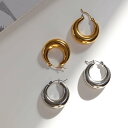 ステンレス ボリューム フープピアス P001 ピアス おしゃれ かわいい シンプル 金属アレルギー 金アレ 起こしにくい つけっぱなし さびない 錆びない 錆...