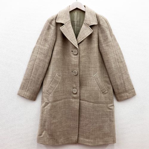 中美品 GEORGES RECH ジョルジュレッシュ コート ロングコート アウター ベージュ ウール レディース ウィメンズ ミセス ファッション USED 古着 【中古】
