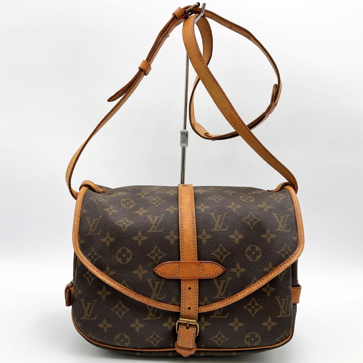 【10%OFF!!!楽天スーパーセール】LOUIS VUITTON ルイ・ヴィトン ソミュール30 モノグラム ショルダーバッグ 斜め掛け バッグ ブラウン PVC レディース メンズ LV L/V ビトン M42256 USED ブランド品 ハイブランド コレクション 中古