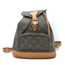 LOUIS VUITTON ルイ・ヴィトン モノグラム モンスリMM リュック デイパック バッグ ブラウン PVC レディース メンズ ファッション M51136 USED 【中古】