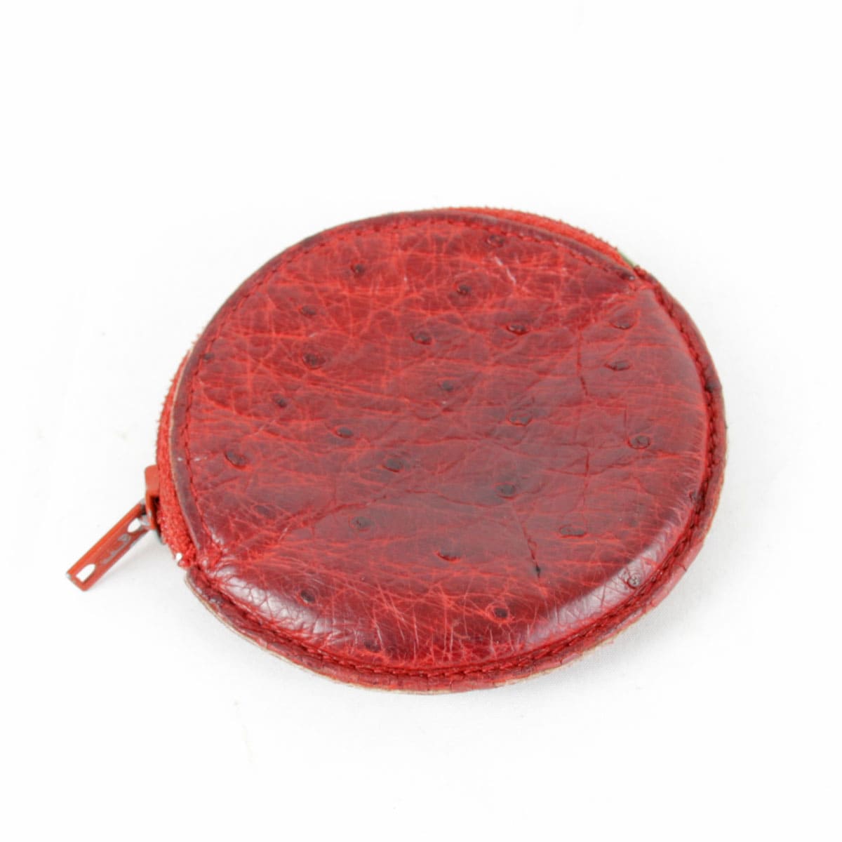 『USED』 LOEWE ロエベ コインケース オーストリッチ ワインレッド レディース【中古】