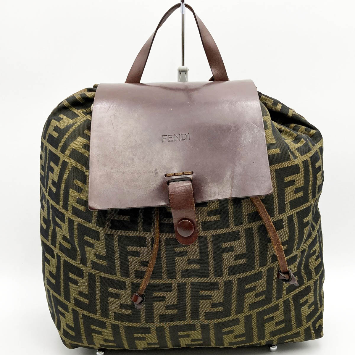 FENDI フェンディ ズッカ FF リュック デイパック バッグ ブラウン 総柄 レディース メンズ ウィメンズ ファッション USED 【中古】