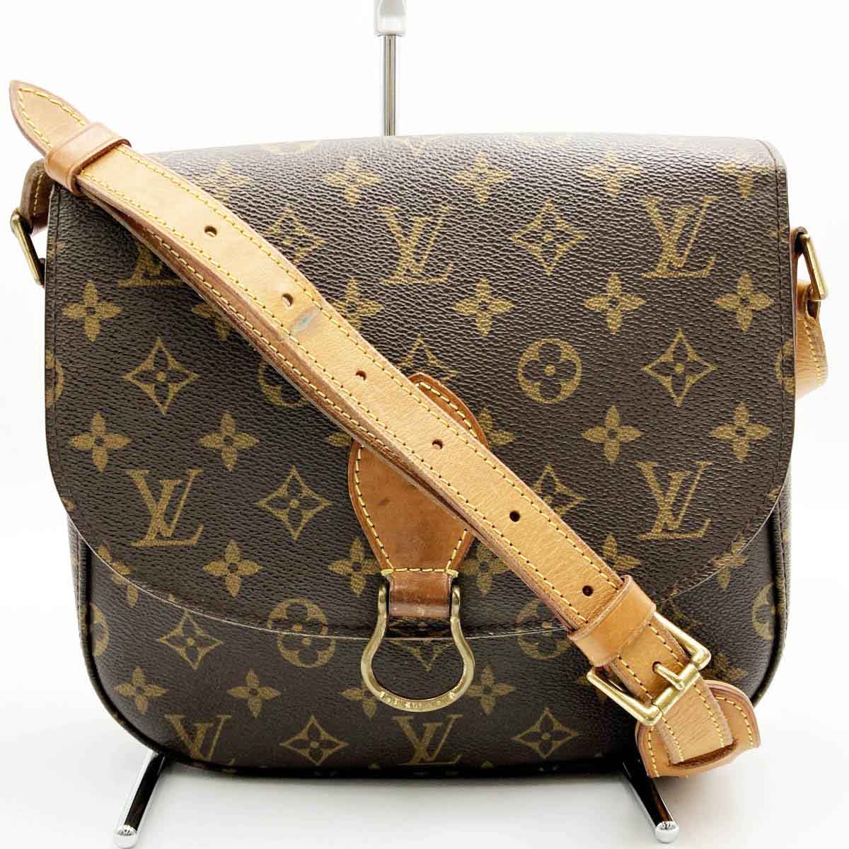 LOUIS VUITTON ルイ・ヴィトン サンクルーGM モノグラム ショルダーバッグ 斜め掛け バッグ ブラウン PVC レディース ファッション M51242 USED 