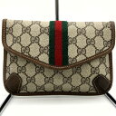 グッチ ポーチ バニティ ミニポーチ ベージュ ブラウン シェリーライン GGスプリームキャンバス レディース ウィメンズ GUCCI【中古】